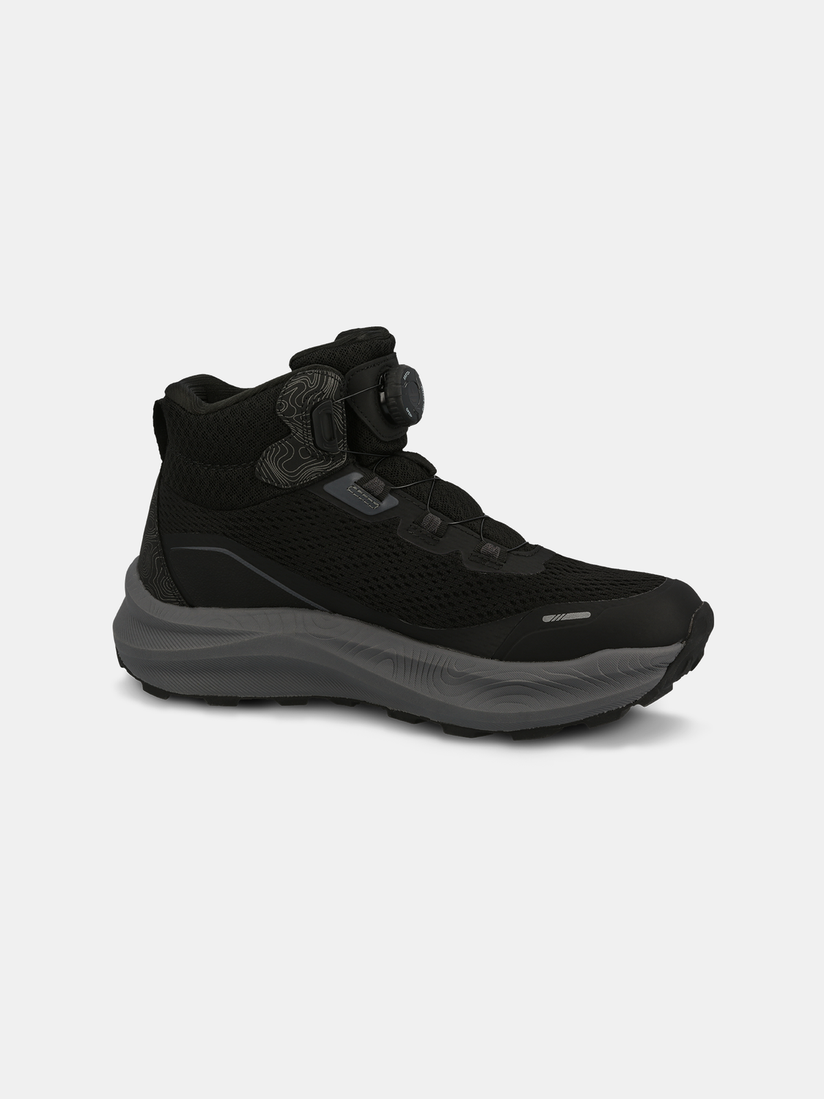 Halti Rapid Mid Mid Freelock DX: Musta unisex-ulkokenkä, jossa on verkkopäällinen, Freelock, paksu harmaa pohja; vedenpitävä.