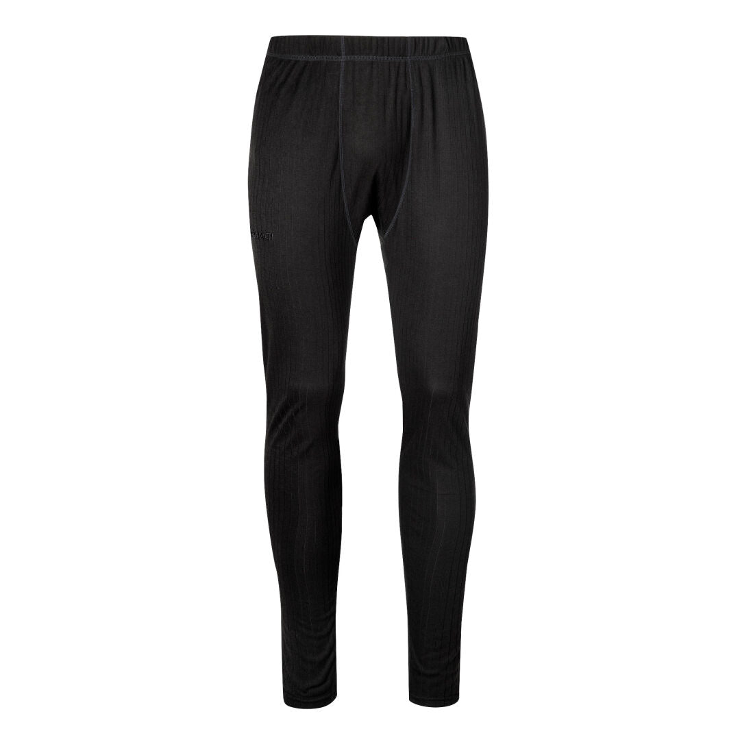 Halti Dual Kerrasto Miesten mustat, täyspitkät sovitetut legginsit valkoisella pohjalla.