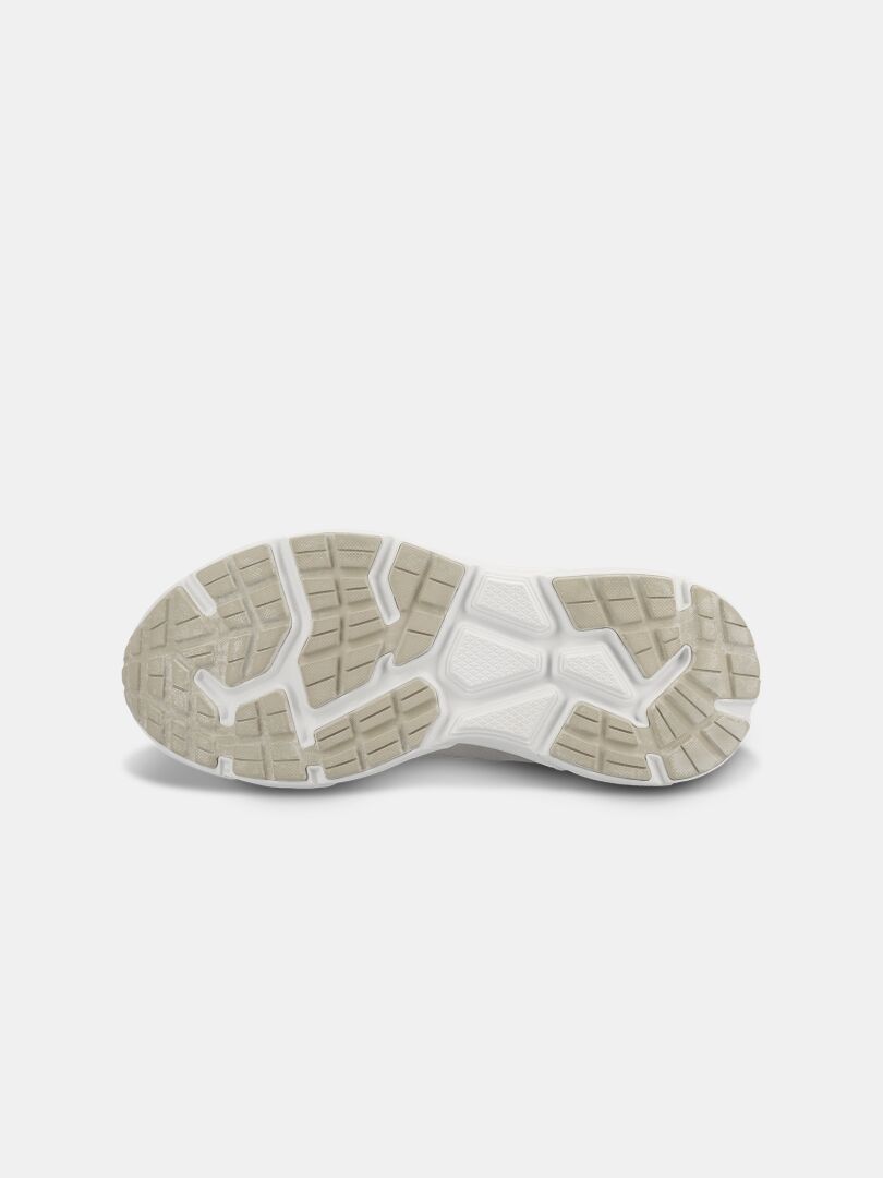 Kuvassa Halti Tove Lenkkari Naisten beige-valkoinen kumipohja, jossa on kuvioitu geometrinen kulutuspinta.