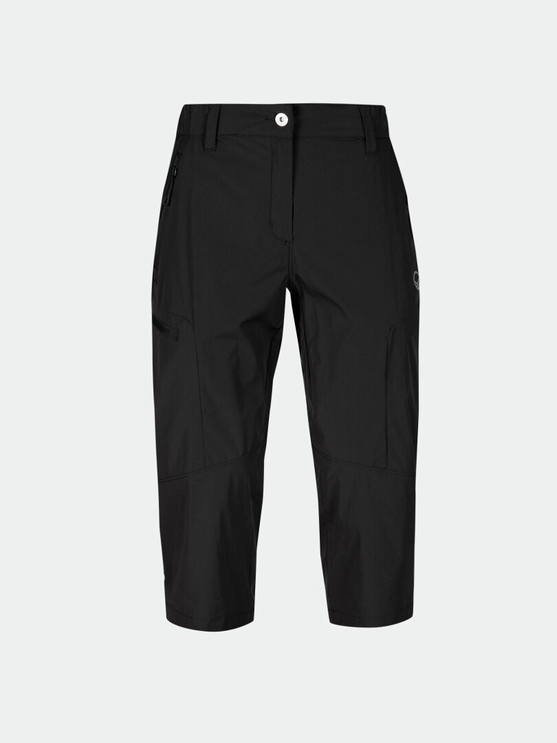 Halti Pallas Cool X-stretch Naisten haalari, UPF 90+, nappikiinnitys, vetoketjulliset sivutaskut, musta.