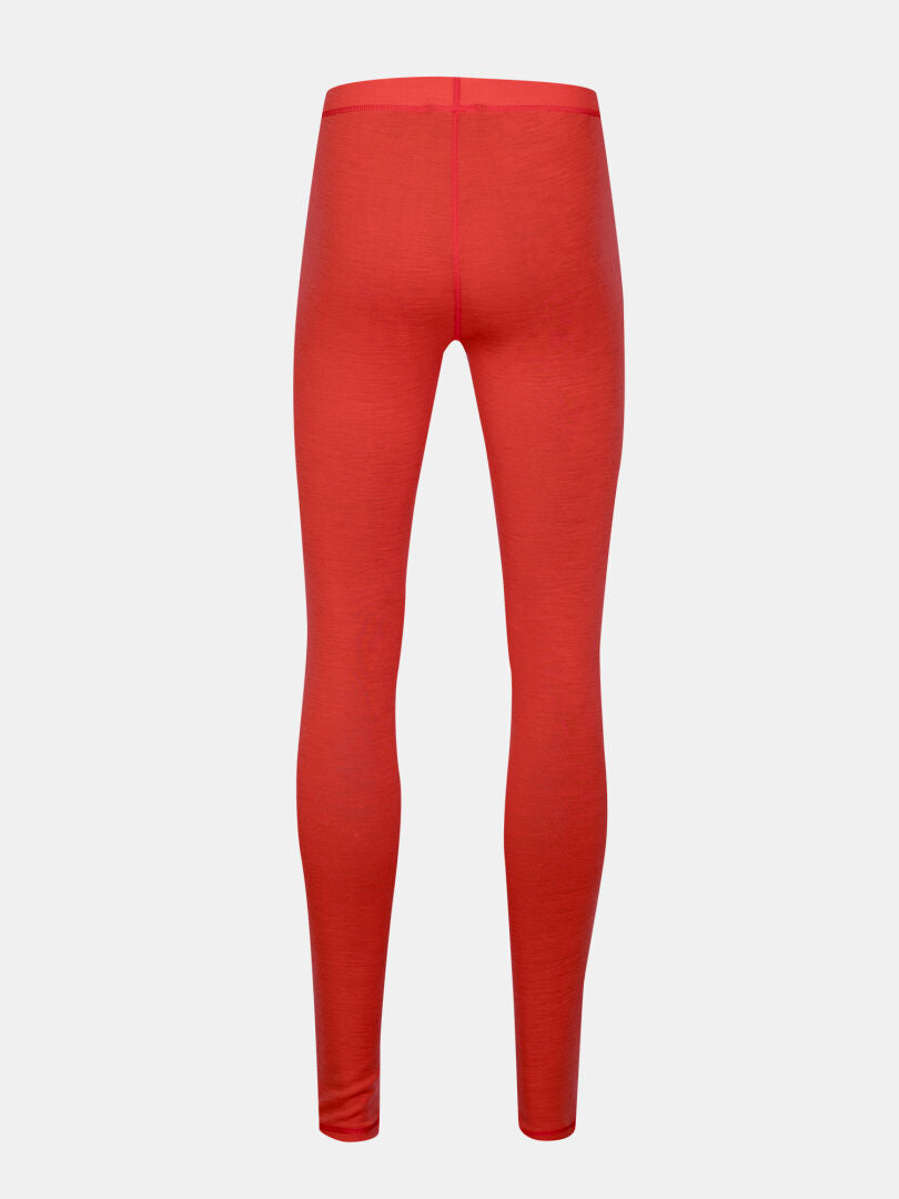 Punaiset Halti Neva Merino Kerrasto Naisten -alusleggingsit takaa katsottuna.